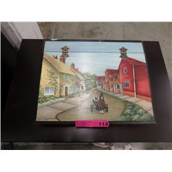 Decorative slanted wood box