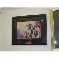 Framed "Courage" print