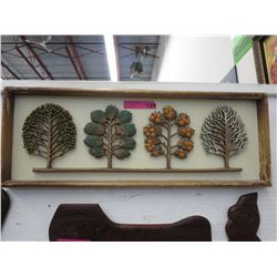 Vintage 2D wall art of the 4 Seasons