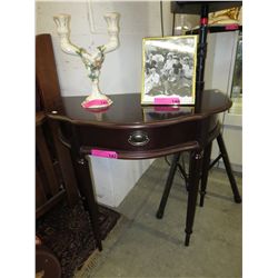 Half moon hall table