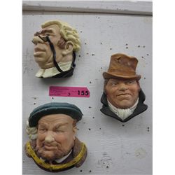 3 English 2D wall plaques