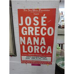 1973 Jose Greco advertising poster