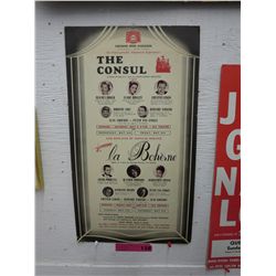 Vintage La Bohme advertising poster