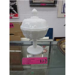 Westmoreland milk glass pedestal dish