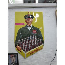 Tin Coca Cola advertising sign
