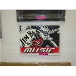 Jim Beam "Music" tin sign