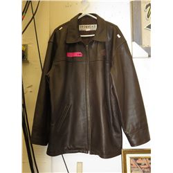 Leather Grey Cup jacket, size XL
