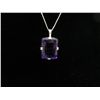 Image 1 : Solitaire 20.81 CT Amethyst Pendant & chain