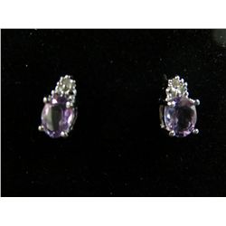 New Amethyst & Diamond earrings
