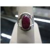 Image 1 : Ruby & sterling silver ring