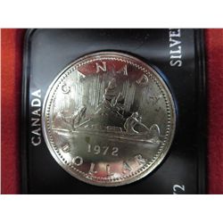 1972 Canada Canoe Dollar, 50% silver