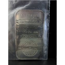 Silver Bar, 1 Troy oz. of .999 silver,