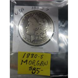 1880 American $1.00 Coin, Morgan Head & Eagle