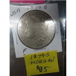 1879 Morgan Head & Eagle American $1 coin
