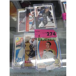 6 Assorted hockey cards