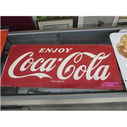 Coca Cola "Enjoy Coke" tin sign - 1950's