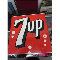 Vintage 7up tin sign - 1950's