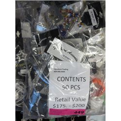 90 pcs of new fashion jewelry, wrapped for retail