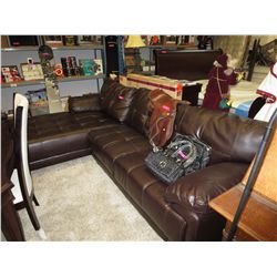 NEW - brown leather sectional