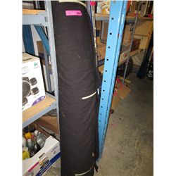 Roll of black fleece fabric