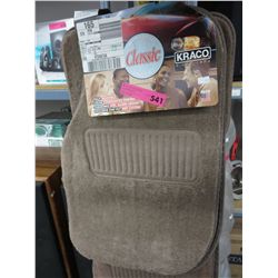 4 Piece automotive car mats, new, beige