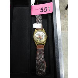 Hard Rock Cafe watch with leather strap, used