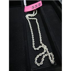 .925 silver rope chain, 18"