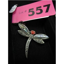 Sterling silver dragonfly pendant