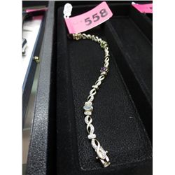 .925 Sterling & multi-gemstone bracelet