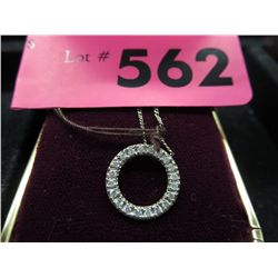 14KT white Gold & diamond pendant
