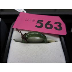 Jade ring - band style, size 9.5