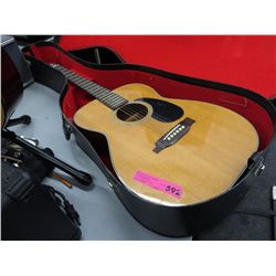 Epi acoustic guitar & case