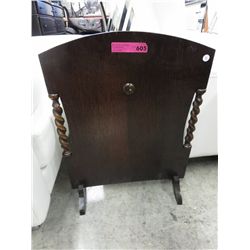 Vintage wood fire screen