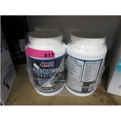 4 x 816 g containers of  4everwhey Protein powder
