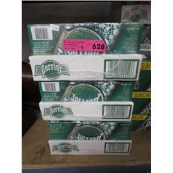 3 flats of Perrier water