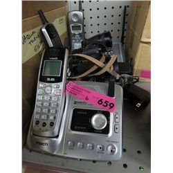 3 Cordless phones & a pair of binoculars