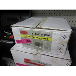 Case of 2.5"  ring coil nails