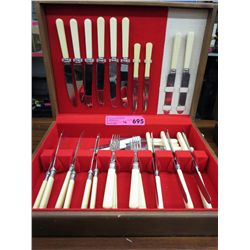 French ivory handled cutlery