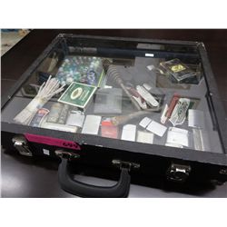 Locking countertop display case & contents