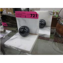 2 Marble bookends