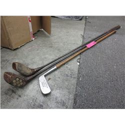 3 Vintage golf clubs