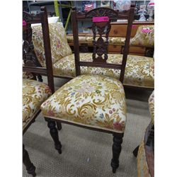 Victorian carved back dining chair