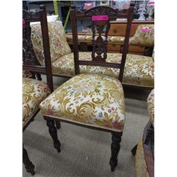 Victorian carved back dining chair