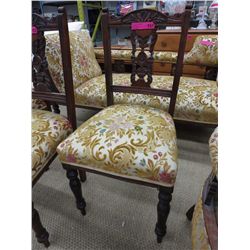 Victorian carved back dining chair