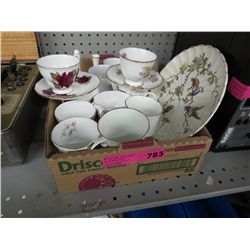 Bone china: cups, saucers, etc