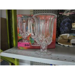 2 Lead crystal hurricanes
