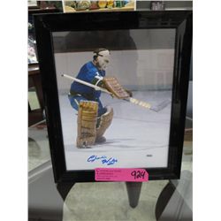 Autographed Charlie Hodge hockey photo