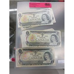 13x 1973 CDN $1 bills