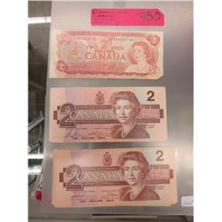 9x 1986 CDN $2 Bills