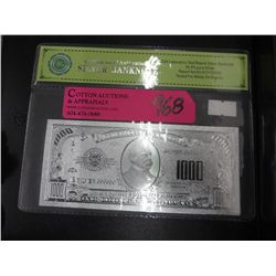 Certified silver foil banknote